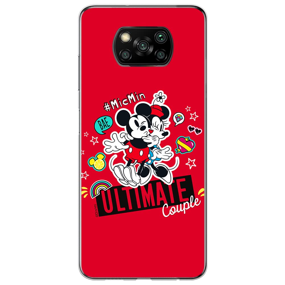 ERT GROUP mobile phone case for Xiaomi POCOPHONE X3 original and officially Licensed Disney pattern Mickey & Minnie 012 optimally adapted to the shape of the mobile phone, case made of TPU