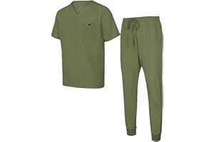 Natural Uniforms Mens Luxe Stretch Jogger Scrub Set