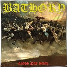 ENMOON Blood Flag Fire Death Album Tapestry 4x4Ft Music Art Tapestry Bedroom Living Room Dorm Wall Hanging Tapestry