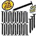 WindowPro Window Shutters Black 32 Pack Pegs Spikes 3 inch (Black)