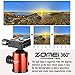 ZOMEI Light Weight Portable Carbon Fiber Travel Complete Tripod Come with Ball Head Carry Case for Digital/Camcorder/DSLR/SLR/Video Camera, Orange