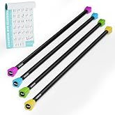 LIONSCOOL Barbell Weighted Workout Bar | Weight bar for exercise, solid steel build, slip-proof grip, anti roll ends, fit multiple exercises, stable &amp; well-packed