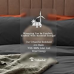 URBANHUT 100% Cotton King Size Bed Sheets