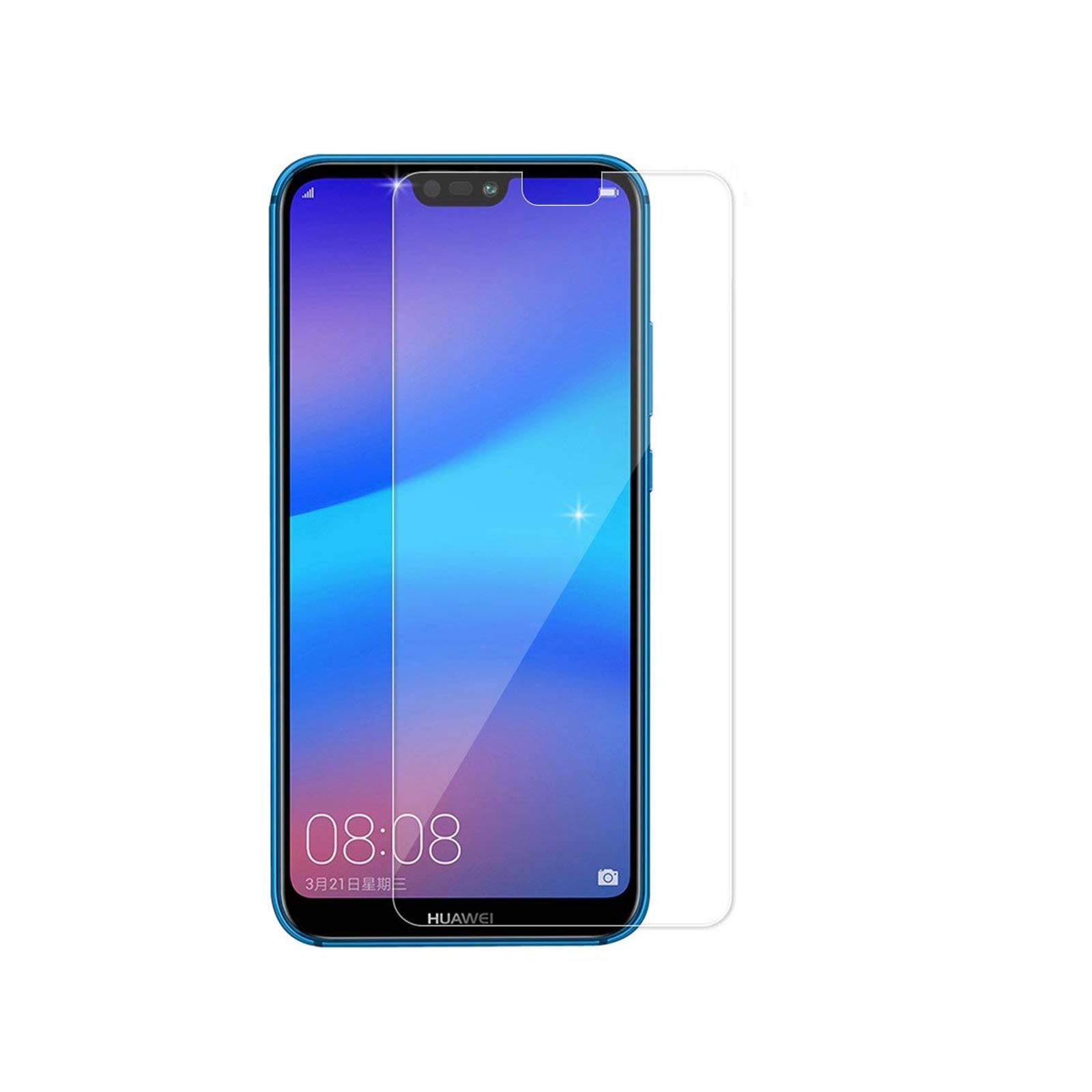 LINCIVIUS  Ecran Verre Trempé Huawei P20 Lite, Vitre Protection Ecran Rigide intégral Bord à Bord, [Compatible avec Une Coque] - Transparent
