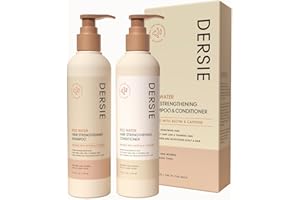 DERSIE Rice Water Hair Growth Shampoo & Conditioner: Biotin & Caffeine Infused for Thinning Hair - Women & Men