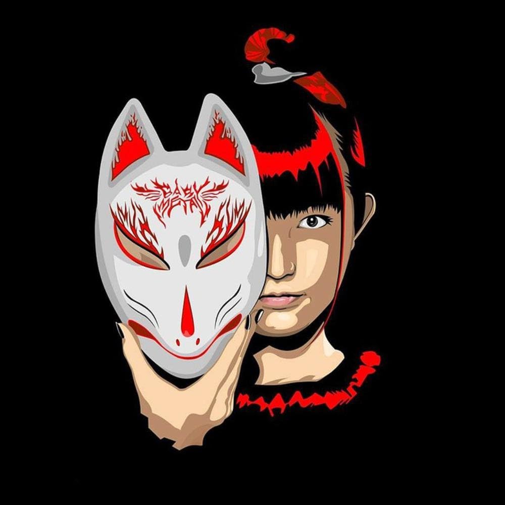 Download Amazon Com Gifts Delight Laminated 24x24 Inches Poster Japan Mask Girl Japanese Face Traditional Oriental Style Head Baby Metal Suzuka Nakamoto Posters Prints PSD Mockup Templates