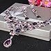 EVER FAITH Deluxe Purple Teardrop Crystal Pendant Necklace Earrings Set Silver-Tone