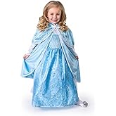 Little Adventures Ice Princess Dressup Costume Cloak - Size Lg/X-Large - Machine Washable Child Pretend Play and Party Dress with No Glitter