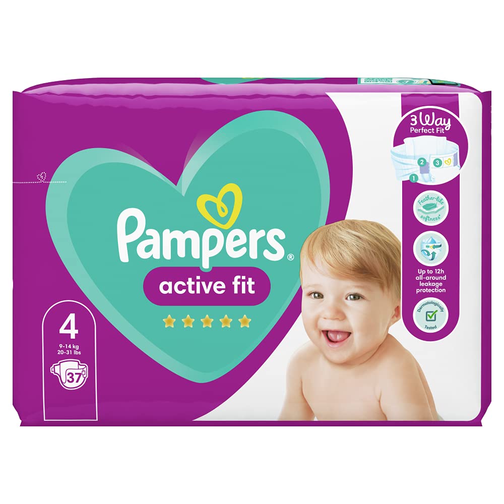Pampers Active Fit Size 4 37 Nappies