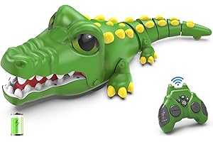 KIDDITOY ㅤ [2025 NEW] Remote Control Crocodile Robot Car | Rechargeable 2.4GHz RC Alligator Toy with Realistic Biting & Roaring Sounds, 3-in-1 Prank Game & Interactive Play, Fun Gift for Boys & Girls Ages 3–10