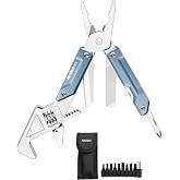 NexTool W2 Multi-tool with Adjustable Wrench, 8-in-1 EDC Tool | Wide Jaw Opening Wrench, Multitool pliers, Safety Locking, 9 bits set, Easy to Carry for Cycling, Outdoor, Repairs