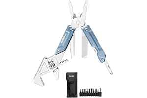 NexTool W2, 8 in 1 Multi Tool with Adjustable Wrench, Multitool Pliers, Pocket Knife, Screwdriver and File, Multi-Tool with 9 in 1 Bits Set and Nylon Sheath for Cycling Maintenancen, Household Repairs