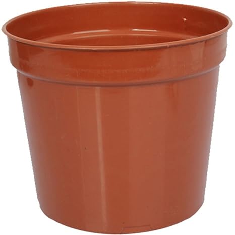 First Smart Deal 7 Inch Plastic Nursery Planter Pot Pack of 6 - Brown