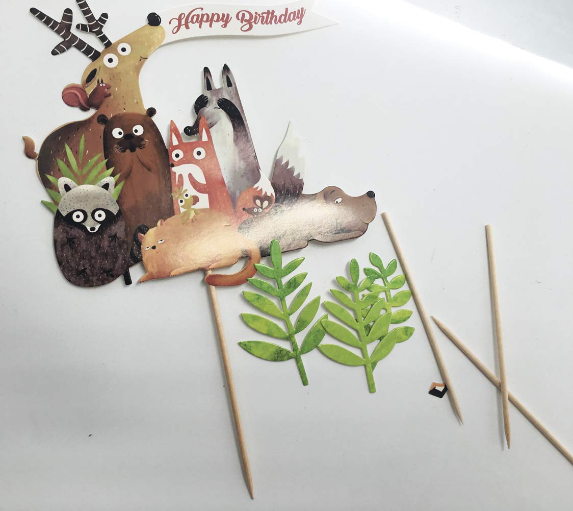 Taupe Animaux Arbre Chat Chien Decorations De Gateaux D Anniversaire Avec Renard Figurines Pour Gateaux Cuisine Maison Gofinancefl Com