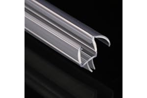 SUNNY SHOWER 3/8" Frameless Shower Door Sweep Bottom Seal Wipe Drip Rail, 28" Length,1 Pack 2 Peices