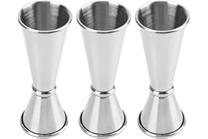 YQWIN 3 Pcs Cocktail Jigger Japanese Style Double Jigger Stainless Steel Bar Measuring Jigger Liquor Shot Measure Cup 2 oz 1 