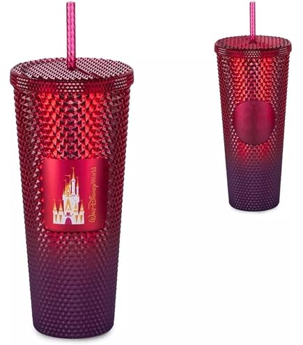 Amazon.com: Starbucks Magic Kingdom 50th Anniversary Gold 24oz Studded Cold Cup  Tumbler With Straw, 400950668991 : Home & Kitchen
