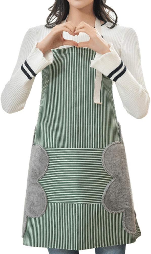 Wiping Hands Apron,Adjustable Bib Apron with Pockets Cooking Kitchen Chef Women Aprons for Home Kitchen,Restaurant,Coffee House