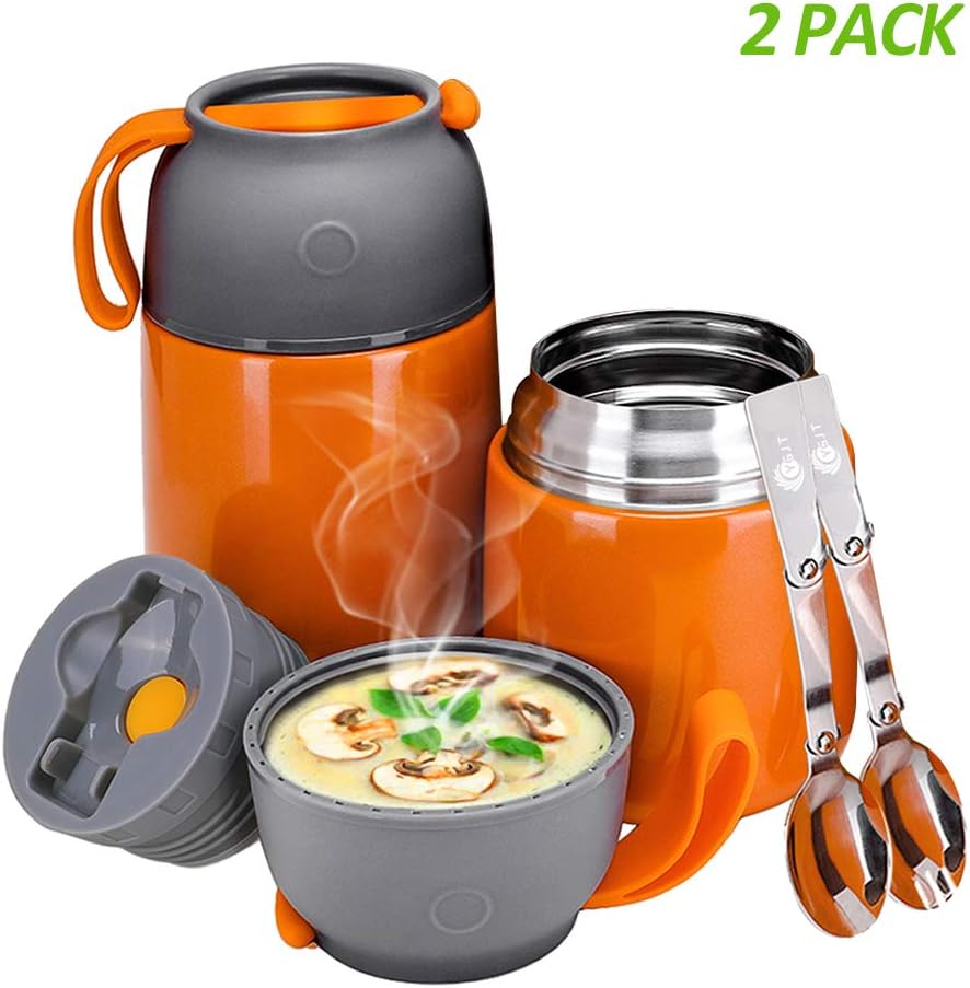 YGJT Termos para Comida Conjunto de 2 Piezas 500ML 700ML Contenedor de