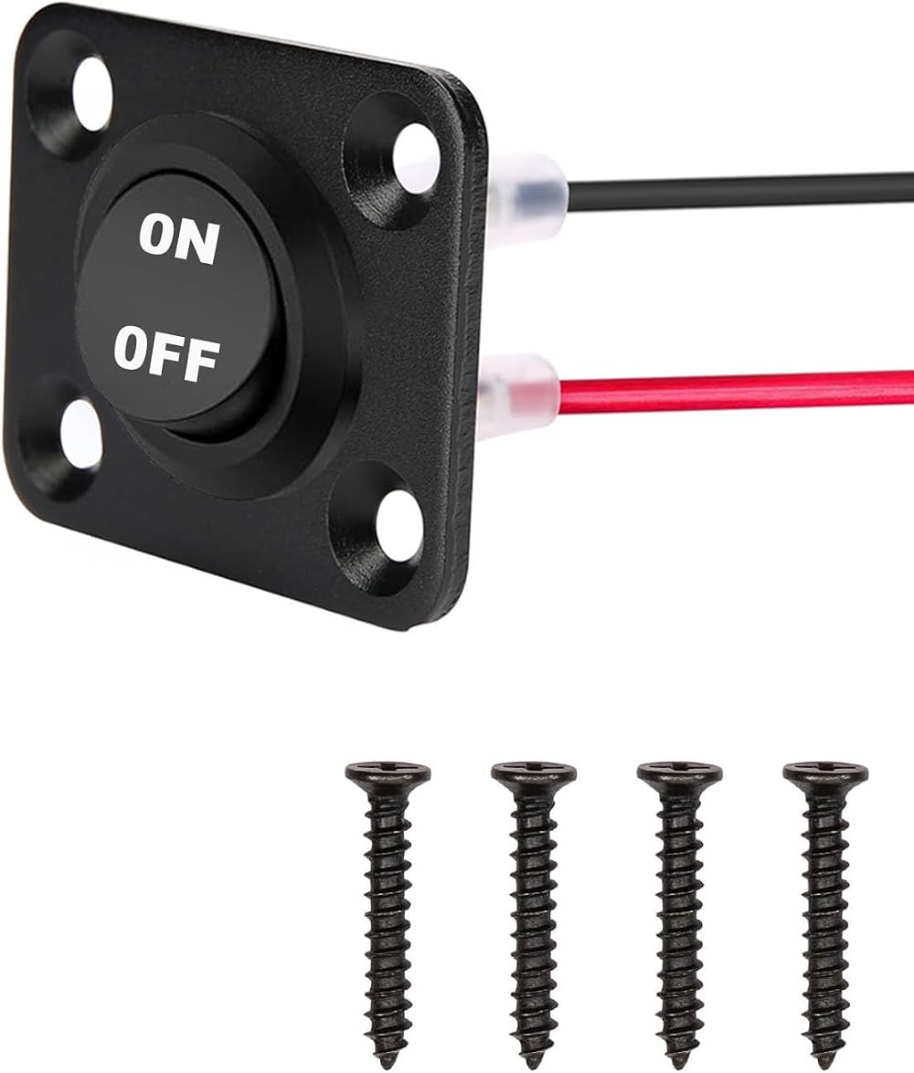 RUNCCI-YUN Round Rocker Switch 12V 24V ON OFF 1 Gang Panel Boat Automotive