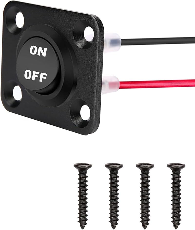 RUNCCI-YUN Round Rocker Switch 12V 24V ON OFF 1 Gang Panel Boat Automotive