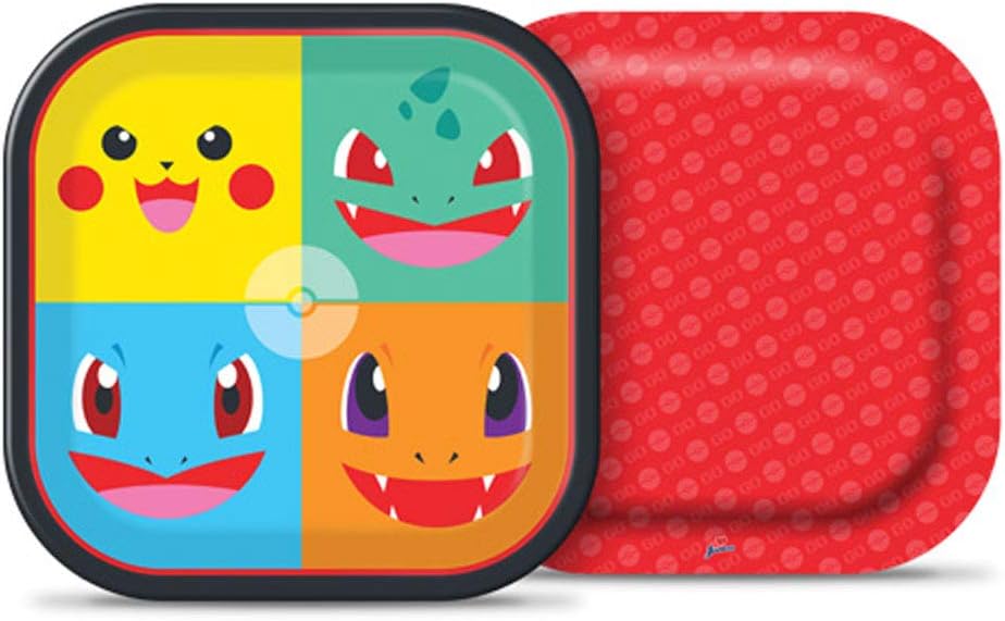 Prato Quadrado Pokémon - 8 unidades