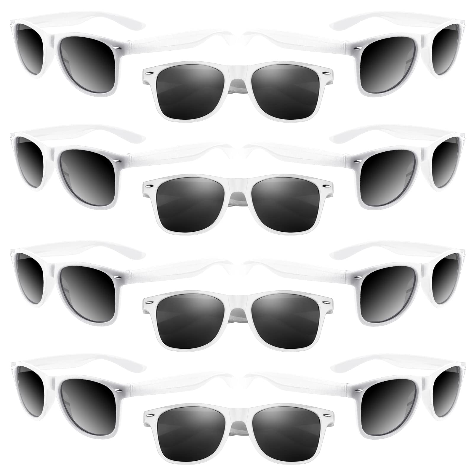 ASTARON Black Sunglasses Bulk, 12 Pack Sunglasses for Summer Beach Pool Wedding, Great Gift for Pool, Birthday Wedding Party Supplies Goody Bags Fillers