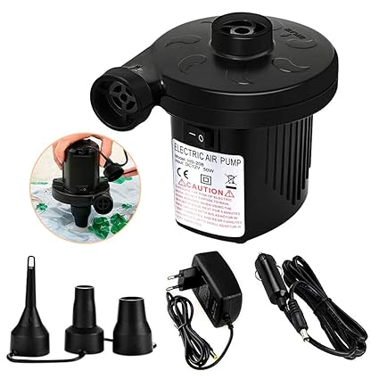 Elektrische Luftpumpe , omitium 2 in 1 Elektropumpe Inflate und Deflate Power Pump mit 3 Luftdüse Elektrische Pumpe Auto Elek