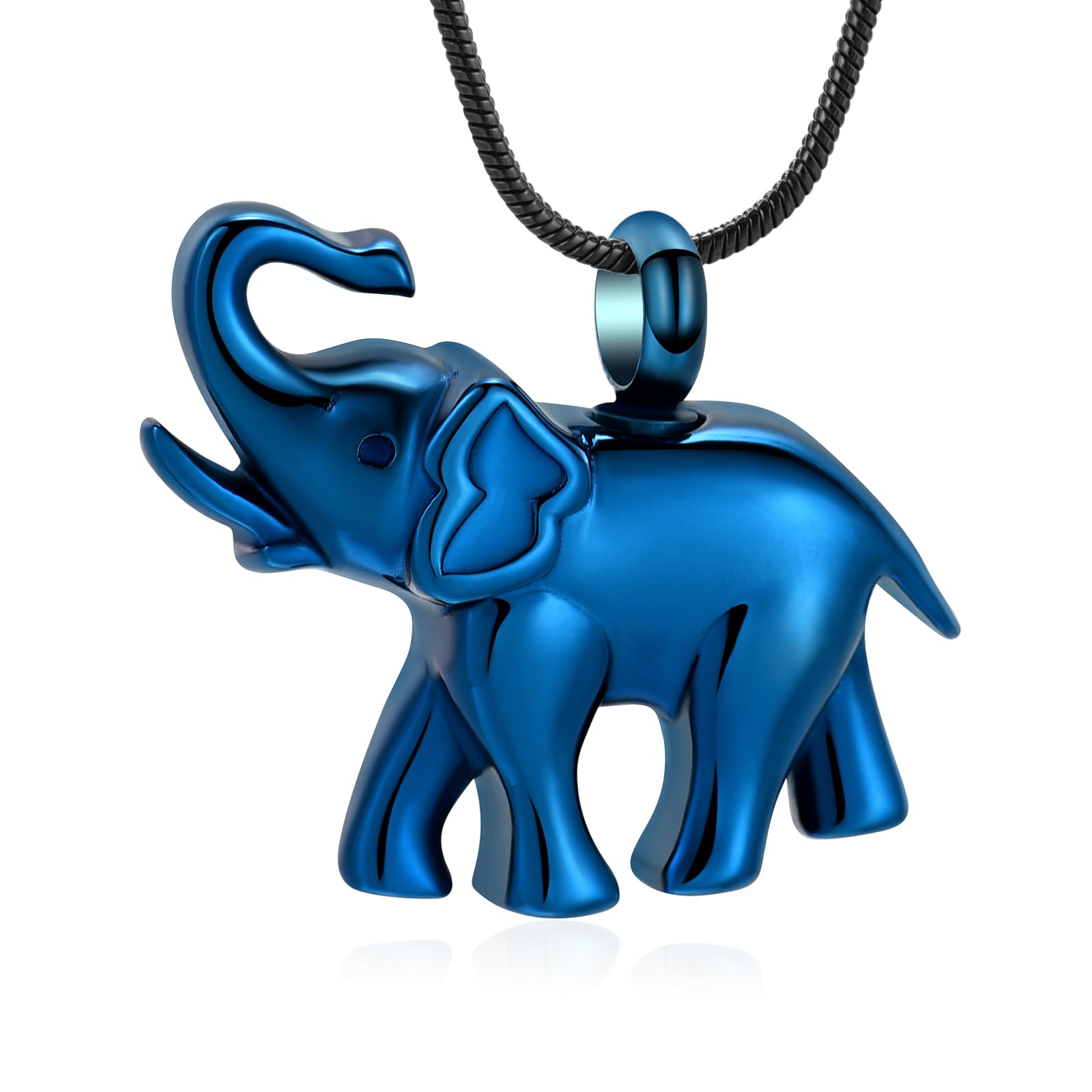 Cremation Jewelry for Ashes Elephant Shape Stainless Steel Keepsake Memorial Pendant Locket Urn Necklace for Pet/Human