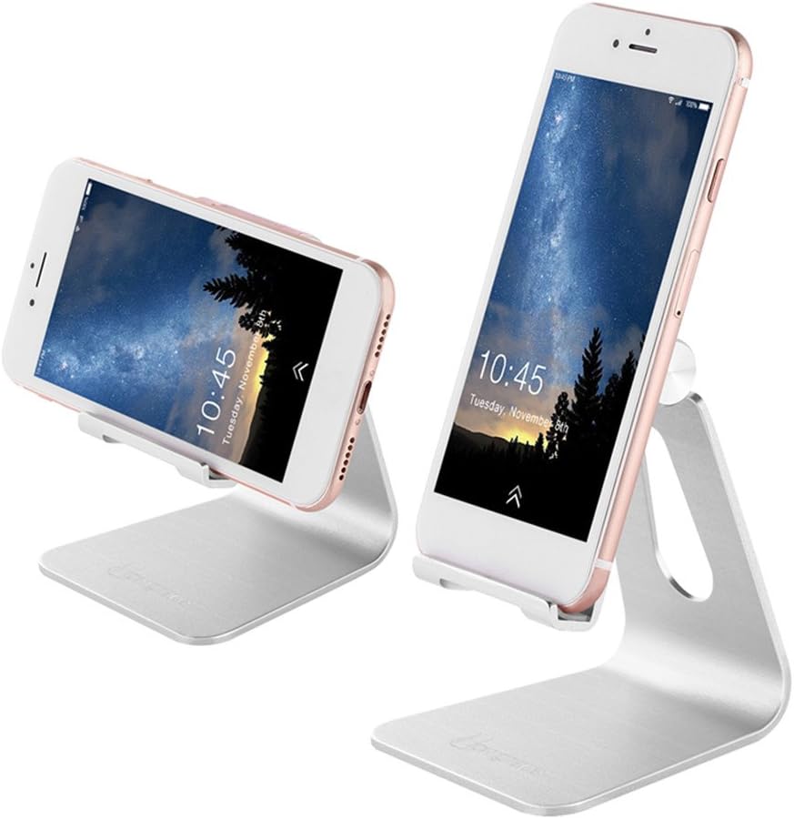 Phone Stand Portable Stand for Tablets Universal Phone Holder Multi-angle Adjusting Stand For Mobile Tablet (Silver)