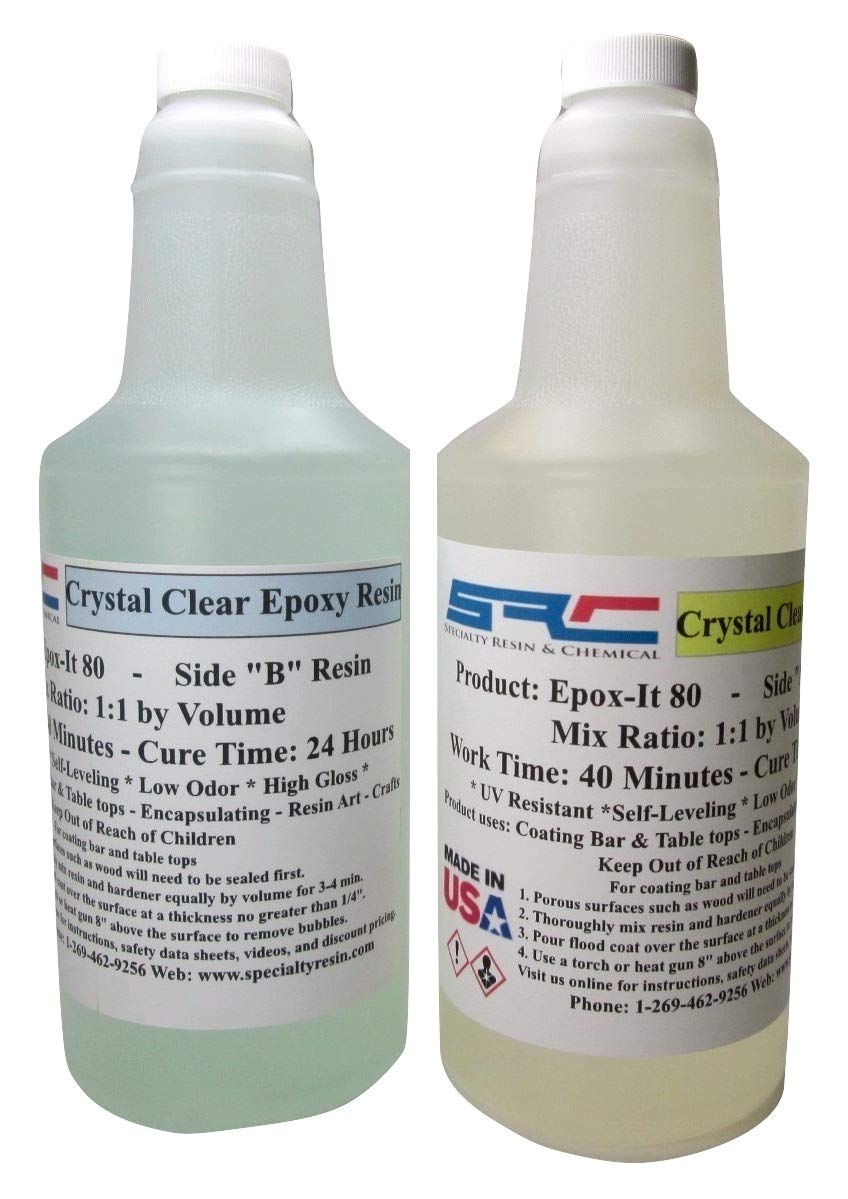 Best Crystal Clear Bar Table Top Epoxy Resin 64 Oz