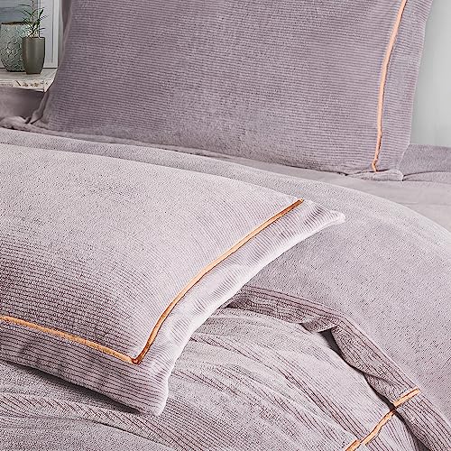 SAPHREAS Purple Gray Velvet Girl Bedding Comforter Cover Set Twin Size Gold Purple Fluffy Duvet Cover Set 1 Duvet Cover 2 Pillow Shams