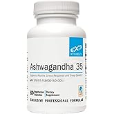 XYMOGEN Ashwagandha 35 - Patented, Purified Ashwagandha Root + Leaf Extract (35% Withanolide Glycosides) - Supports Healthy Stress Response, Relaxation and Quality Nighttime Rest (60 Capsules)