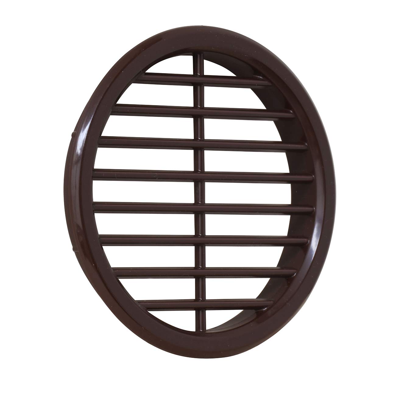 La Ventilazione T6M Ventilation Grille Round in ABS Brown, recessed. Diameter 68mm, ø 68 mm