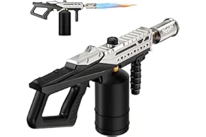 KOACKL Powerful Propane Torch Gun, Kitchen Torch with Adjustable Flame, Flamethrower Blow Torch Gun Gas Welding Kits for BBQ, Searing Steak, Camping & Charcoal Torch Lighter(Tank Not Included)