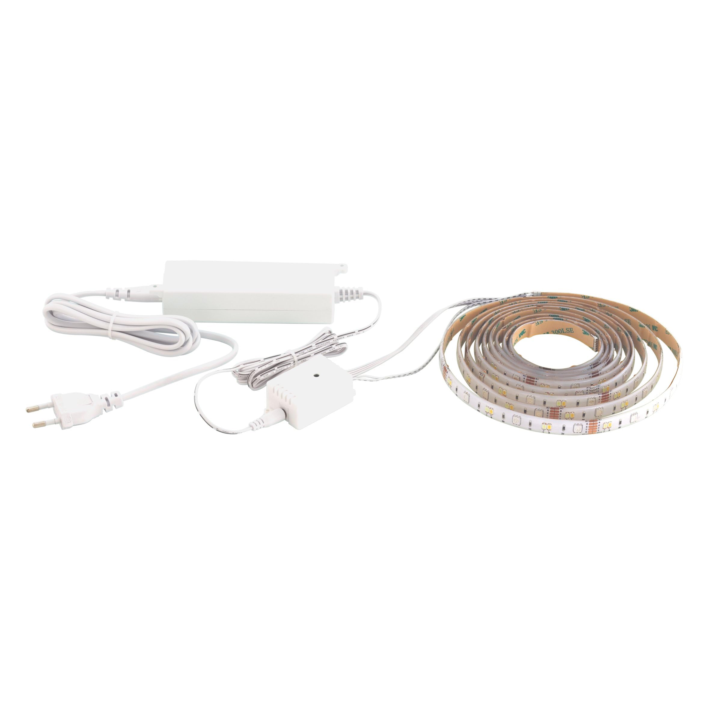 Eglo Connect LED Strip Stripe-C, Smart Home Light Strip, RGB self-Adhesive and cuttable Tape, White Plastic, dimmable, Adjustable White Tones and Colours, Living Room Lighting, Length 5m — image 1