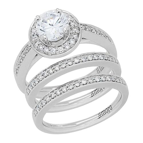 Amoro 18kt White Gold Diamond Ring (0.52 cttw, H Color, VS2 Clarity)