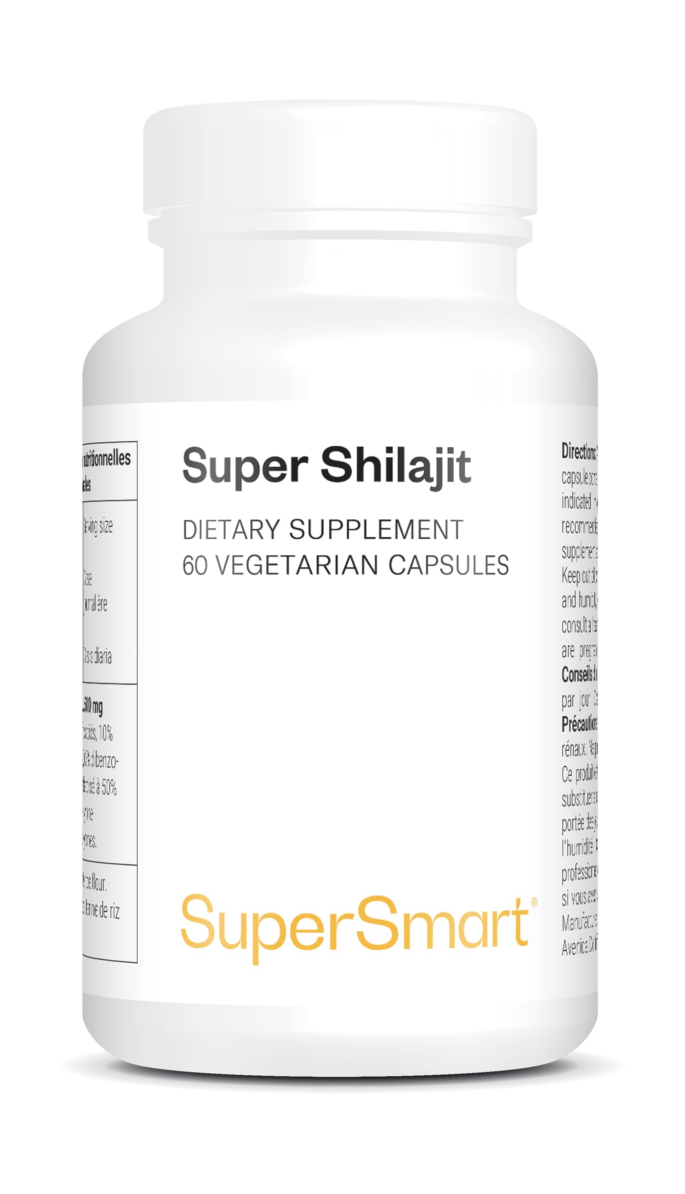 Super Shilajit (Primavie®) - Ayurvedic Tonic - Boosts Vitality and Energy - Helps Increase CoQ10 Bioavailability and Physical Endurance - Vegan - SuperSmart