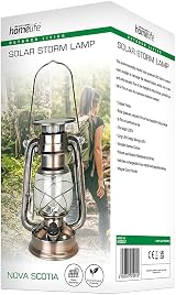 Homelife Nova Scotia Solar LED Storm Lamp Copper 15 LEDs Dimmer Weatherproof view 6