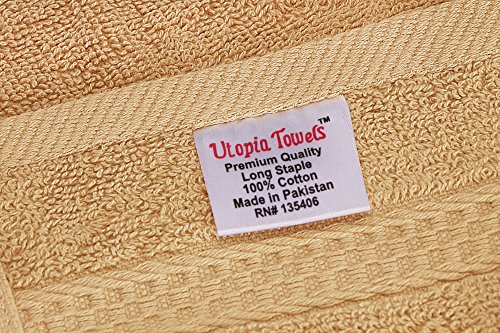 4 Utopia+Towels+Washcloth+Champagne+Multi+purpose