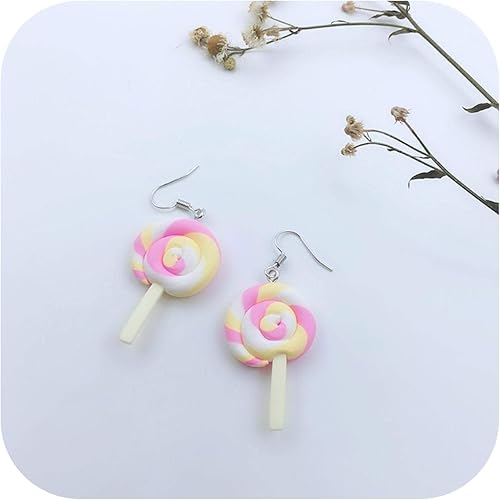 Amazon 睿ちゃんおかしいキャンディーダウロリポップ甘いかわいい新しい韓国のイヤリング女性のための女の子カラフルなキャンディスタッドダングルドロップ Color 18 ジュエリー 通販