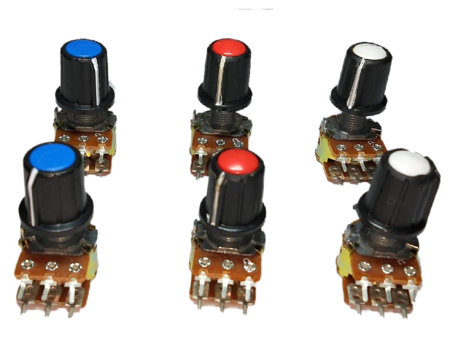 Electronic works Potentiometer 47K Dual 6 pin with knob Amazon.in