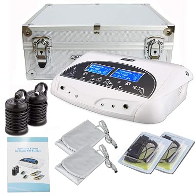 Lofan Dual Ionic Ion Detox Foot Bath Spa Machine Chi Cleanse Foot Detoxification Machine System with Far Infrared Ray Belt Large LCD-110V for Two