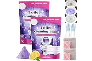 Fizzclean Toilet Cleaner, Fast Foaming,Touch Free Foaming C-Leaning Powder,Toilet Limescale Remover To,For Sparkling Clean. (