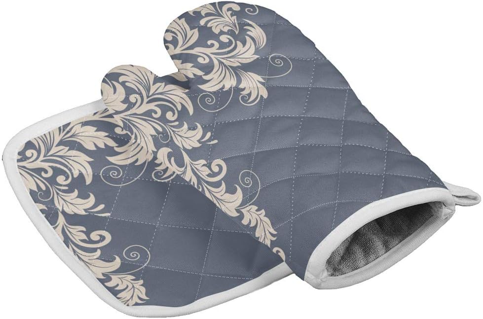 Vintage 2 Piece Sets Oven Mitts and Potholders Floral Print