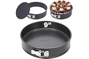 NutriChef Springform Pan - 9in Cake Pan, Durable Nonstick Steel Design, Easy to Clean & Removable Bottom, Great for Cake Mold