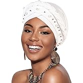 African Women Turban Caps Pre-Tied Twisted Turbans Head Scarf for Women Hair Wraps Cover Beanie Cancer Chemo Headwear
