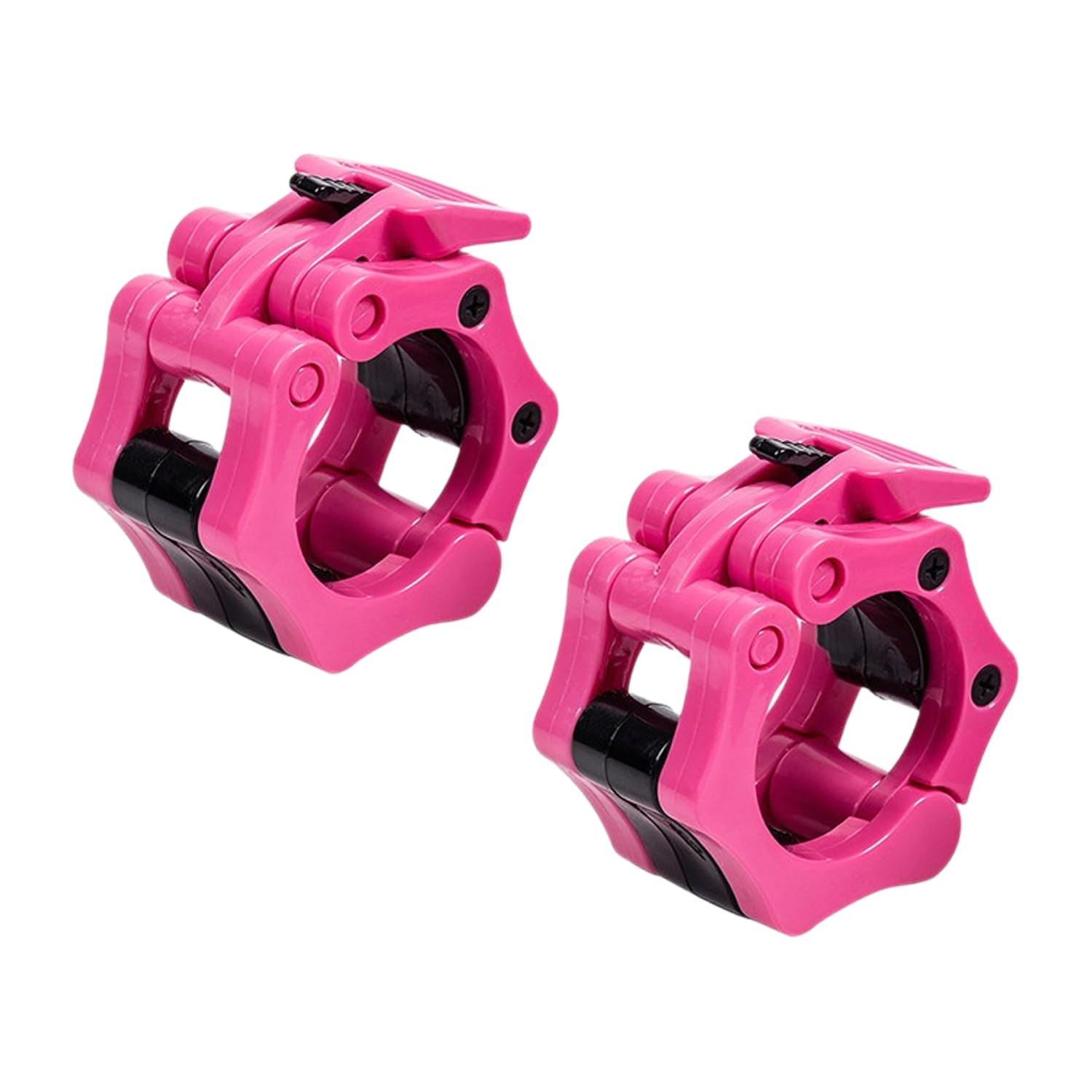 BEIBXHQQ 2 Pieces of Barbell Clamps, Weight Clamps, Dumbbell Clamps, Weight Lifting Bar Collars, Barbell Locks, 5cm Snap Barbell Clamps, Perfect for Gym and Weightlifting Use