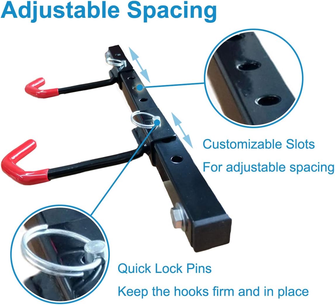 Qualward Bike Wall Mount Storage Rack for Garage, Bicycle Hangers - Hanging 4 Bicycles, 2 Pack: Home Improvement