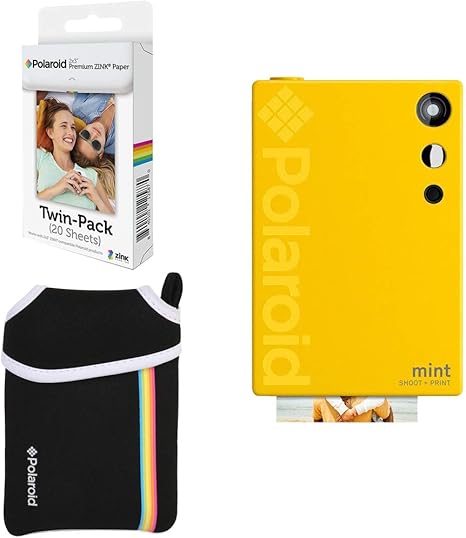 Polaroid Mint Appareil Photo Instantane Jaune Ensemble Basique